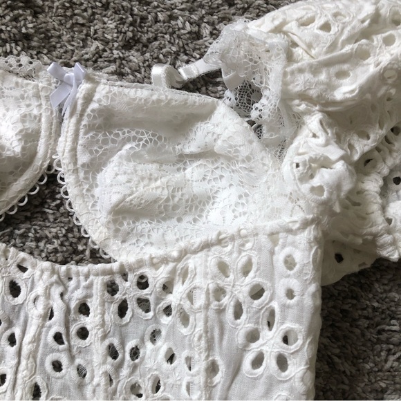 For Love and Lemons Becca Mini Dress Small Ivory - Picture 6 of 11